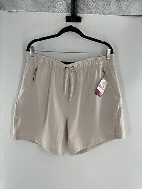 Reebok Men’s 6 Inch Inseam Beige Shorts Athletic Size L NWT 007